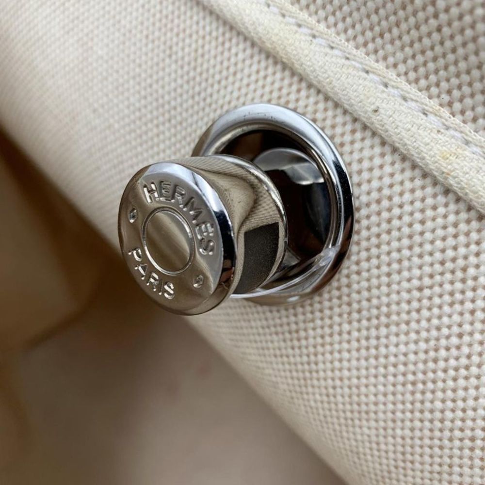Pre Loved Hermes Toile Herbag MM Women Bags>Handbag - Picture 7 of 8